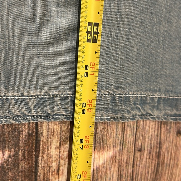 Joop Sz M Blue Chambray Buttoned Tank Top - Picture 10 of 10